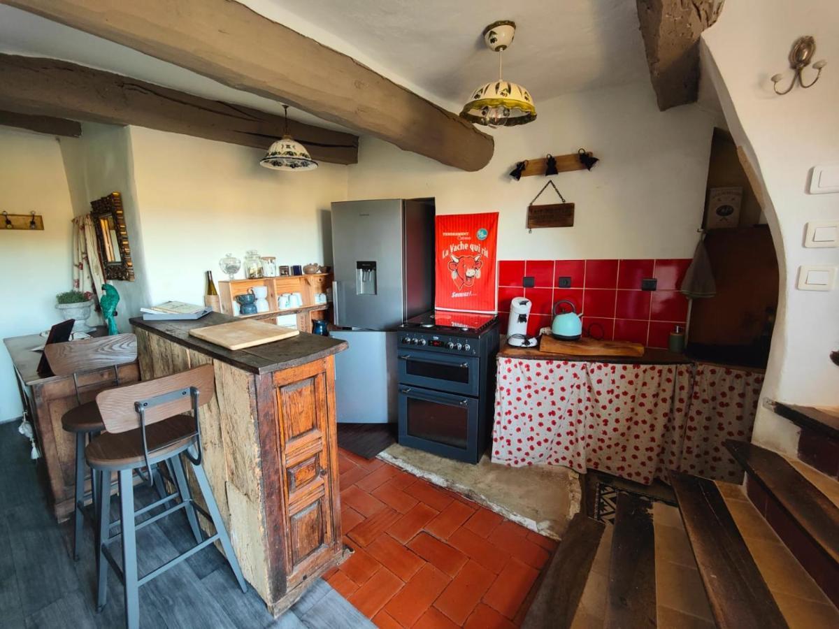 Maison Ancienne Romantique Avec Terrasse Panoramique Везон ла Ромен Екстериор снимка
